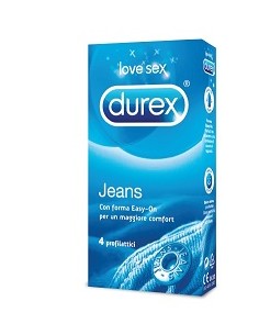 Durex Jeans - Profilattici Easy-on Confezione da 4 preservativi
