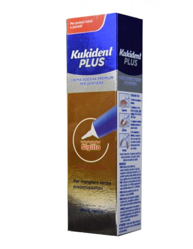 Kukident Plus Sigillo - Crema Adesiva Premium per dentiera Confezione da 40 g