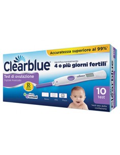 Test di ovulazione Digitale Clearblue con doppio indicatore ormonale Confezione da 10 test