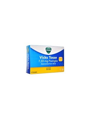 Vicks Tosse - 7,33 mg Destrometorfano Base Pastiglie 12 pastiglie per uso orale