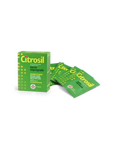 Citrosil Disinfettante - 0,175% Soluzione Benzalconio Cloruro 8 Garze impregnate