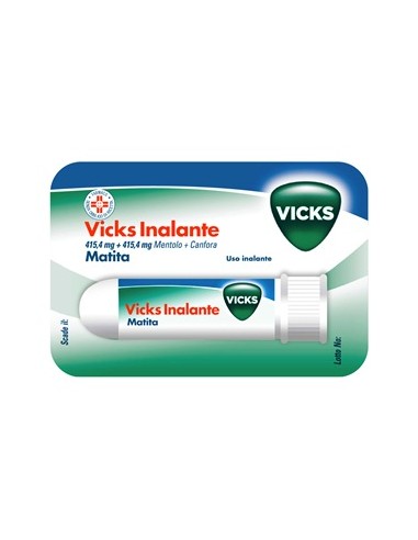 Vicks Inalante 415,4 mg + 415,4 mg Bastoncino Nasale 1 Bastoncino nasale
