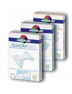 Master Aid Quadra Med - Cerotti in morbido tessuto non tessuto Confezione da 20 pezzi 78x20 mm (formato medio)