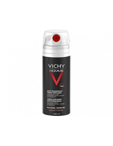 Vichy Homme Deodorante 72h Anti-Traspirante Tripla Diffusione Flacone da 150 ml