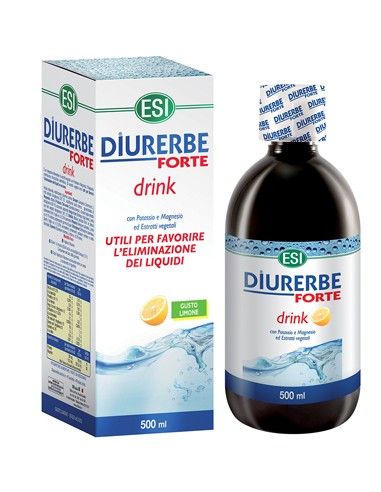 Diurerbe ® Forte - Drink Diuretico Drenante GUSTO LIMONE- Flacone da 500 ml