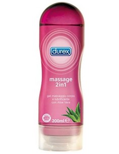 DUREX Massage 2in1 gel massaggio corpo e lubrificante Con Aloe Vera Flacone da 200 ml